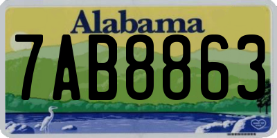 AL license plate 7AB8863