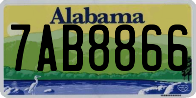AL license plate 7AB8866