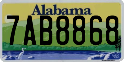 AL license plate 7AB8868