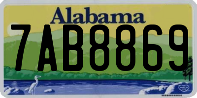 AL license plate 7AB8869
