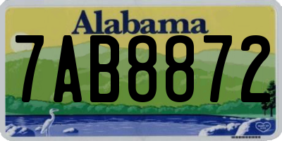AL license plate 7AB8872