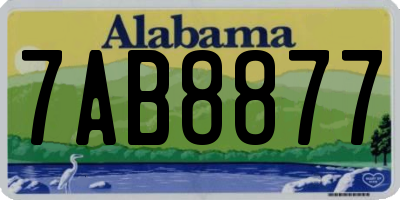 AL license plate 7AB8877