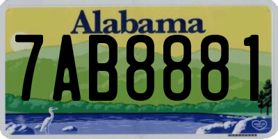 AL license plate 7AB8881