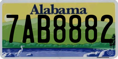 AL license plate 7AB8882
