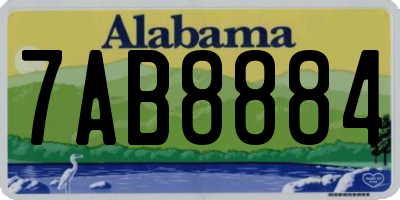 AL license plate 7AB8884