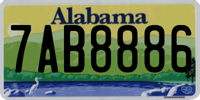 AL license plate 7AB8886