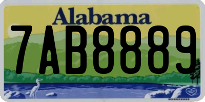 AL license plate 7AB8889