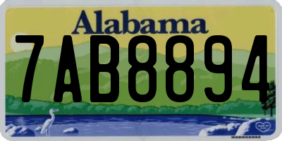 AL license plate 7AB8894