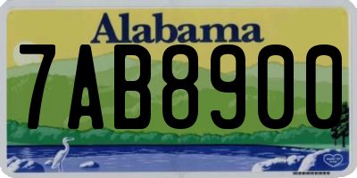 AL license plate 7AB8900