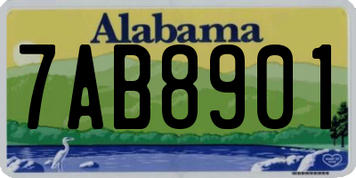 AL license plate 7AB8901
