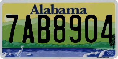 AL license plate 7AB8904