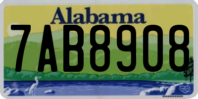 AL license plate 7AB8908