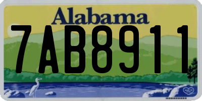 AL license plate 7AB8911