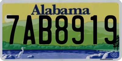 AL license plate 7AB8919