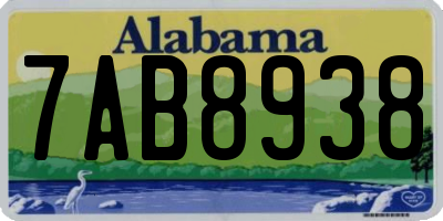 AL license plate 7AB8938