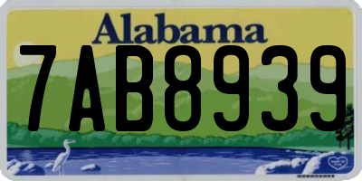 AL license plate 7AB8939