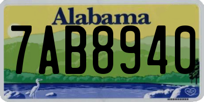 AL license plate 7AB8940