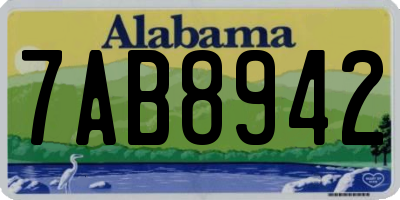 AL license plate 7AB8942