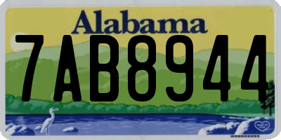 AL license plate 7AB8944