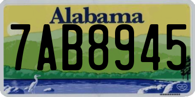 AL license plate 7AB8945