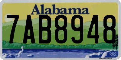 AL license plate 7AB8948