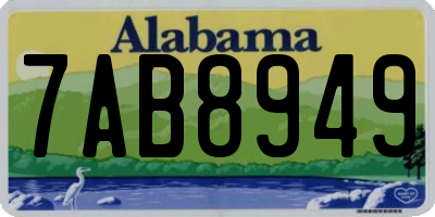 AL license plate 7AB8949