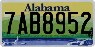 AL license plate 7AB8952