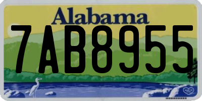 AL license plate 7AB8955