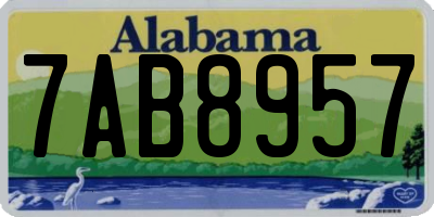 AL license plate 7AB8957