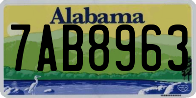 AL license plate 7AB8963