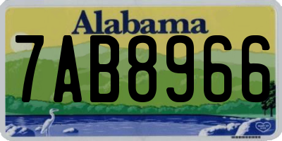 AL license plate 7AB8966