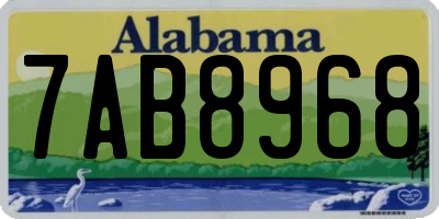 AL license plate 7AB8968