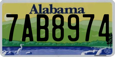 AL license plate 7AB8974
