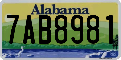 AL license plate 7AB8981