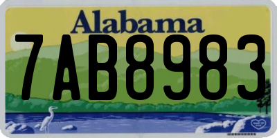AL license plate 7AB8983
