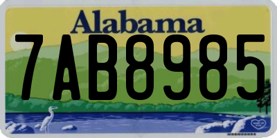 AL license plate 7AB8985