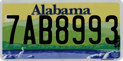 AL license plate 7AB8993