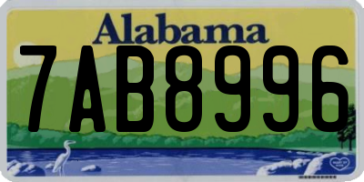 AL license plate 7AB8996