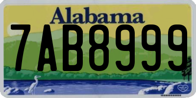 AL license plate 7AB8999