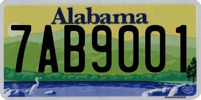 AL license plate 7AB9001