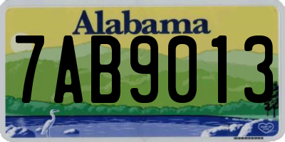 AL license plate 7AB9013