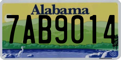 AL license plate 7AB9014