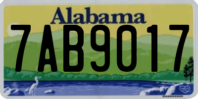 AL license plate 7AB9017