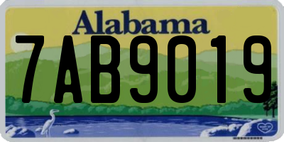 AL license plate 7AB9019