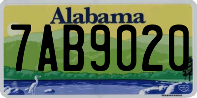 AL license plate 7AB9020