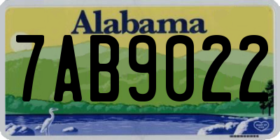 AL license plate 7AB9022