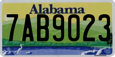 AL license plate 7AB9023