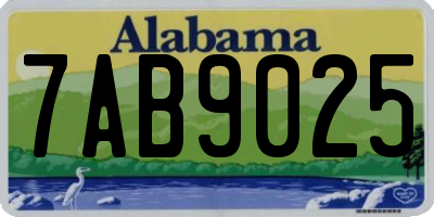 AL license plate 7AB9025