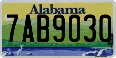 AL license plate 7AB9030