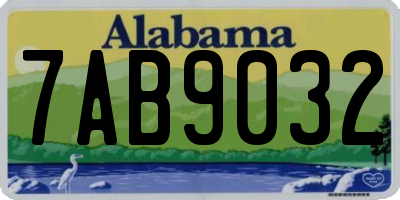 AL license plate 7AB9032